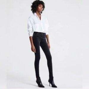 AG- Velvet Super Black High Rise Farrah Skinny